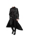 Ikkb Sonbahar Yeni Moda Günlük Uzun Erkek Trençkot - Siyah