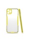 Mutcase - İphone Uyumlu İphone 11 Pro - Kılıf Kenarı Renkli Arkası Şeffaf Parfe Kapak - Sarı