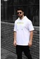 Weyeze Fantas Baskılı Oversize T-shirt Ac-y36008lns- Beyaz