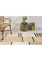 Eko Brooklyn Hasır Görünümlü Kaymaz Renkli Dokuma Modern Kilim Brk14 Soft