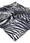 Siyah Gri Zebra Desenli Soft Eşarp