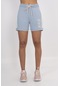 Maraton Sportswear Regular Kadın Basic Sisli Mavi Şort 21159-sisli Mavi