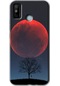 Tecno Spark 6 Go Kılıf Hd Desen Baskılı Arka Kapak + Kırılmaz Cam - Kanlı Ay