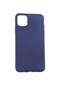 Mutcase - İphone Uyumlu İphone 11 - Kılıf Mat Renkli Esnek Premier Silikon Kapak - Lacivert