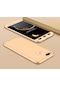 Noktaks - Xiaomi Uyumlu Xiaomi Mi 5x / Mi A1 - Kılıf 3 Parçalı Parmak İzi Yapmayan Sert Ays Kapak - Gold