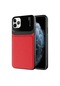 Kilifone - İphone Uyumlu İphone 11 Pro Max - Kılıf Deri Görünümlü Parlak Mika Tasarımlı Emiks Kapak - Kırmızı