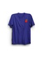 Çilek Meyve Baskılı Unisex T-shirt Lacivert