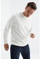 Tommy Life Beyaz Basic O Yaka Rahat Form Erkek Sweatshirt - 88053 Beyaz