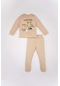 Defacto Erkek Bebek Araç Baskılı Uzun Kollu Penye Pijama Takımı B8784a524spbg775