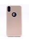Kilifone - İphone Uyumlu İphone Xs Max 6.5 - Kılıf Mat Renkli Esnek Premier Silikon Kapak - Gold