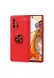 Mutcase - Xiaomi Uyumlu Mi 11t Pro 5g - Kılıf Yüzüklü Auto Focus Ravel Karbon Silikon Kapak - Kırmızı