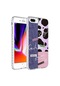 Tecno - İphone Uyumlu İphone 8 Plus - Kılıf Kenarlı Renkli Desenli Elegans Silikon Kapak - No8