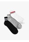 Koton Çizgili 3'lü Patik Çorap Seti Kırmızı 4sam80145aa 4SAM80145AA401