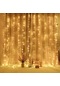 Jms Kongdii Sıcak Beyaz Led Icicle Dize Işıkları Noel Peri Işıkları Çelenk Açık 3mx2m