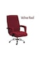 Şarap Kırmızısı Büyük Xl/l Basit Elastik Ofis Koltuğu Kapağı 2 Adet Kol Dayama Kapağı L