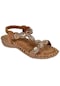Pullman Taşlı Comfort Kadın Sandalet Gj-1501 Camel-camel