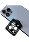 Noktaks - iPhone Uyumlu 14 Pro Max - Kamera Lens Koruyucu Cl-09 - Koyu Gri