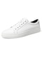 2024 Erkek Bahar Günlük Deri Ayakkabı Hakiki Deri Çift Beyaz Ayakkabı Çok Yönlü Spor Ayakkabı Tek Ayakkabı - Beyaz