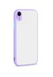 Kilifone - İphone Uyumlu İphone Xr 6.1 - Kılıf Arkası Buzlu Renkli Düğmeli Hux Kapak - Lila