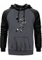 Michael Jordn Black Gri Renk Reglan Kol Sweatshirt