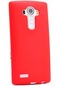 Kilifone - Lg Uyumlu G4 - Kılıf Mat Renkli Esnek Premier Silikon Kapak - Kırmızı