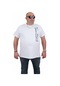 Starbattal Erkek Büyük Beden Sıfır Yaka Tişört İmagine 24126 Beyaz-beyaz