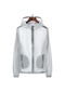 Gri Cchong Unisex Yaz Cepler Zip Kapşonlu Rüzgar Geçirmez Güneş Koruma Ceket Balıkçılık Ceket