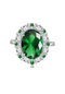 Yeşil Sace Gems Vintage Lüks Zirkon Yüzük Bayanlar Takı Düğün Promise Parti Hediye