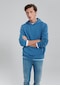 Mavi - Kapüşonlu Mavi Basic Sweatshirt 0610937-70739