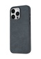 Tecno - İphone Uyumlu İphone 15 Pro - Kılıf Koruyucu Sert Pu Mikro Fiber Mimoza Kapak - Siyah