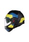 Nolan N120-1 Omocromo 346 Çene Açılır Kask Siyah - Sarı - Mavi
