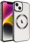 iPhone Uyumlu 14 Kılıf Magsafe Wireless Şarj Özellikli Lopard Setro Silikon - Siyah