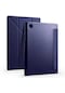 Kilifone - Galaxy Uyumlu Galaxy Tab A8 10.5 Sm-x200 2021 - Kılıf Kalem Bölmeli Stand Olabilen Origami Tri Folding Tablet Kılıfı - Lacivert