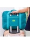 Yeşil Katlanır Su Geçirmez Seyahat Çantaları Kılıfı Çanta Bagaj Giysileri Sıralama Organizatör Saklama Çantası