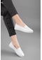 Cilt Lazer Baskılı Beyaz Kadın Ortopedik Günlük Ayakkabı-2412-beyaz