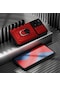 Lüks Darbeye Dayanıklı Slayt Lens Koruyucu Çok Fonksiyonlu Sert Zırh Kılıfı Red Samsung Uyumlu A21s Red