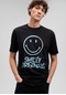 Mavi - Smiley Originals Baskılı Siyah Tişört 0612158-900