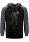 Diablo 3 Female Demon Hunter Gri Renk Reglan Kol Kapşonlu Sweatshirt