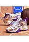 Snapbuy Basketbol Ayakkabıları Erkek Yüksek Top Spor Ayakkabıları Gençler Ve Orta Okul Öğrencileri Spor Rahat Koşu Ayakkabıları Açık Mor