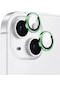 Tecno - iPhone 15 Uyumlu Kamera Koruyucu Cl-12 Premium Safir Kamera Lens Koruyucu - Yeşil