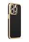 Kilifone - İphone Uyumlu İphone 14 Pro Max - Kılıf Parlak Renkli Bark Silikon Kapak - Siyah