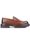 Shoetyle - Taba Deri Bağcıksız Erkek Klasik Ayakkabı 250-2375-862-taba