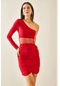 Xhan Kırmızı Tek Omuz Drapeli Mini Elbise 5yxk6-48479-04