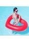 Aşk Kalp Şeklinde Şişme Yüzen Yüzme Havuzu Halkası, Şişirilmiş : 120cm X 100cm Kırmızı