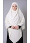 Krem Pratik Hazır Geçmeli Tesettür Eşarp Medine İpeği Bağcıklı Sufle Hijab 2301 40