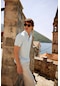 Ac&Co / Altınyıldız Classics Erkek Acık Mavı Slim Fit Dar Kesim Polo Yaka Pamuklu Kısa Kollu Tişört