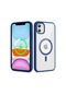 Noktaks - iPhone Uyumlu 11 - Kılıf Kablosuz Şarj Destekli Ege Silikon Kapak - Mavi