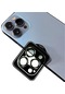 iPhone Uyumlu 11 Pro Max Lens Koruma Taşlı Parlak Renkli Kamera Koruyucu Cl-08 Takma Aparatıyla Koruma - Koyu Yeşil