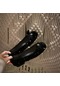 Kadın Modası Çok Yönlü Yuvarlak Burun Sığ Ağız Ayakkabı Düz Ayakkabı Siyah