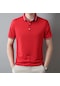 Erkek Yaz Yeni Polo Gömlek Yaka T-shirt Kırmızı